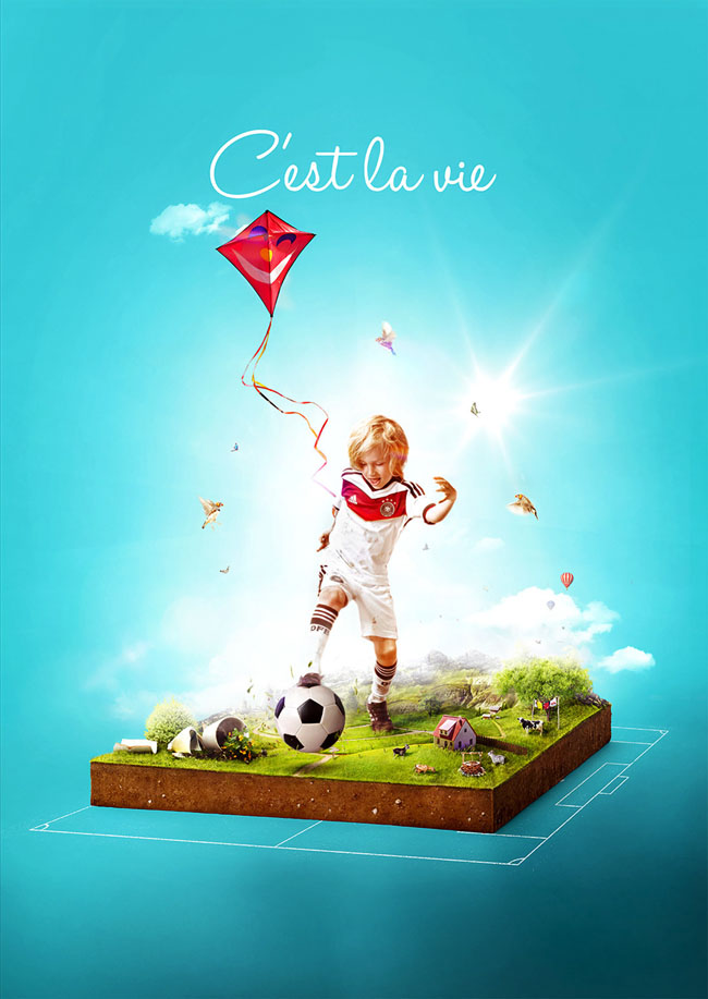 2016欧洲足球锦标赛主题合成设计：这就是生活